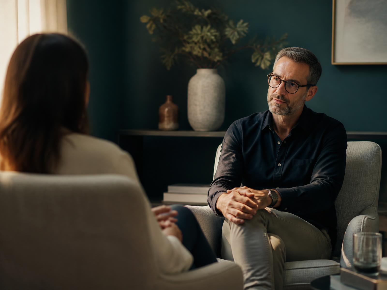 Séance individuelle en cabinet, conversation apaisée
